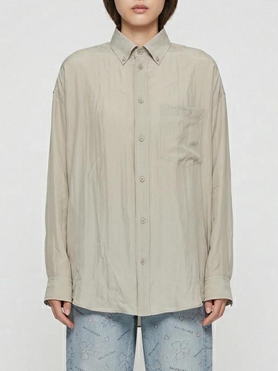 26SS 발렌시아가 셔츠 862679TSM04 9020 Nude