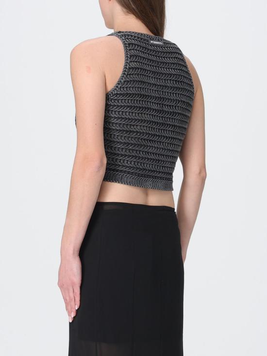 26SS 핑코 민소매 티셔츠 106859A3BA I91 Charcoal - PINKO