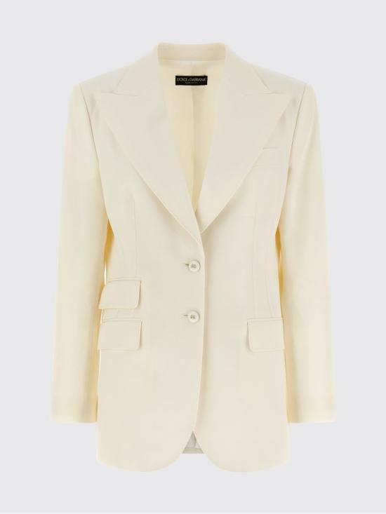 26SS 돌체앤가바나 싱글 브레스티드 터링턴 블레이저 F29Z8TFUBGC W0001 White - DOLCE & GABBANA