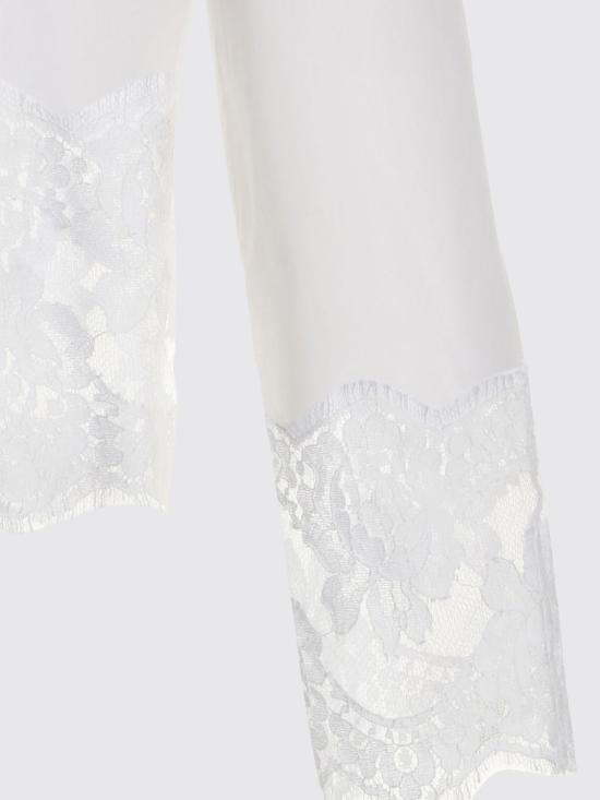 26SS 돌체앤가바나 레이스 인서트 크롭 포플린 셔츠 F5Q65TFUEEE W0800 White - DOLCE & GABBANA