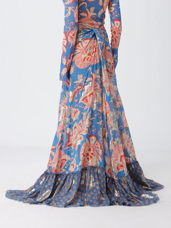 26SS 에트로 롱 스커트 WRFA019799SAA86 X0882 Gnawed Blue - ETRO