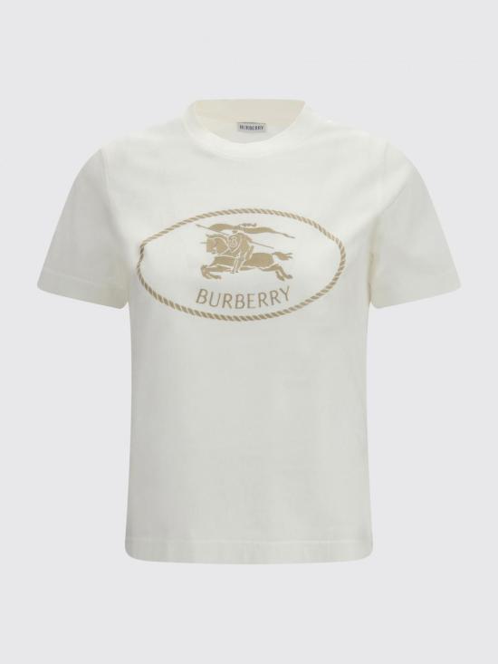 26SS 버버리 나이트 스탬프 코튼 티셔츠 8109817 White - BURBERRY