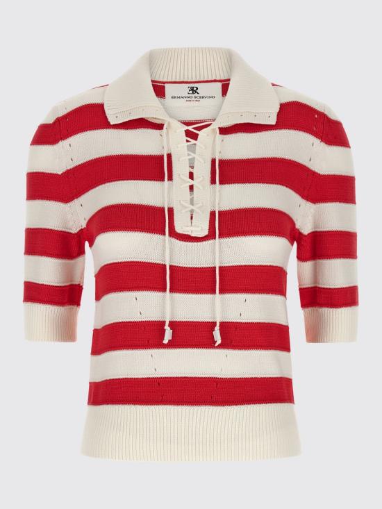 26SS 에르마노 설비노 폴로 티셔츠 D485L332IFD A4806 Red - ERMANNO SCERVINO