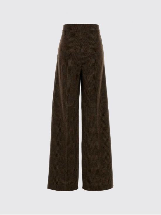 26SS 막스마라 폰자 체크 울 팬츠 2521786032600 001 Dark - MAX MARA