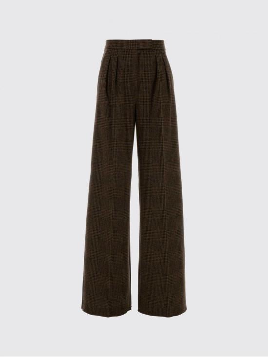 26SS 막스마라 폰자 체크 울 팬츠 2521786032600 001 Dark - MAX MARA