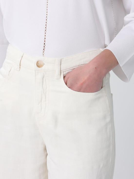 26SS 엠포리오 아르마니 스트레이트 팬츠 EW000737AF14857 U1058 Milk - EMPORIO ARMANI