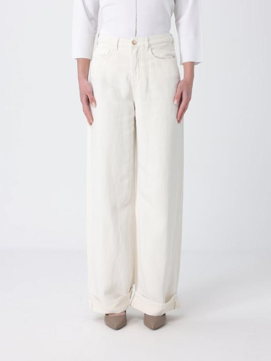 26SS 엠포리오 아르마니 스트레이트 팬츠 EW000737AF14857 U1058 Milk