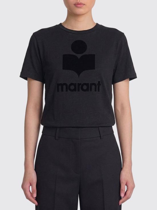 26SS 이자벨마랑에뚜왈 주엘 로고 티셔츠 TS0001FBA1N09E 01BK Black