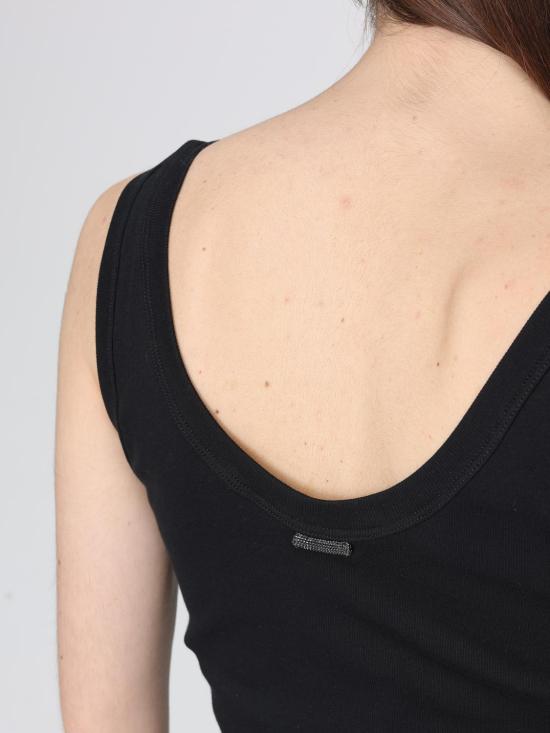 26SS 브루넬로 쿠치넬리 민소매 티셔츠 M0TC8FX210 C101 Black - BRUNELLO CUCINELLI