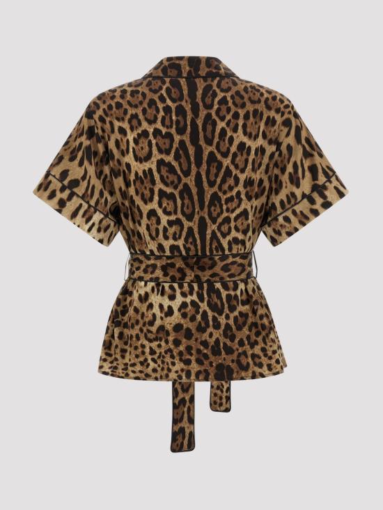 26SS 돌체앤가바나 벨티드 실크 셔츠 F5G67TFSAXY HY13M Brown - DOLCE & GABBANA