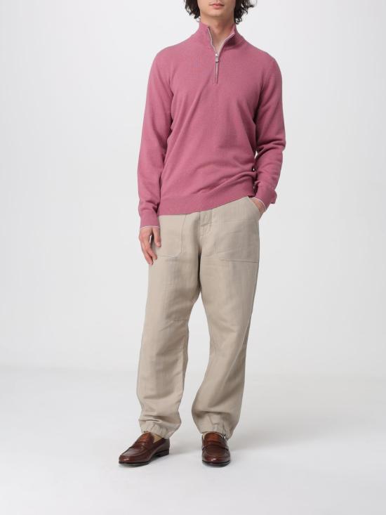 26SS 브루넬로 쿠치넬리 캐시미어 집업 니트 M2200124 CRZ64 Red - BRUNELLO CUCINELLI