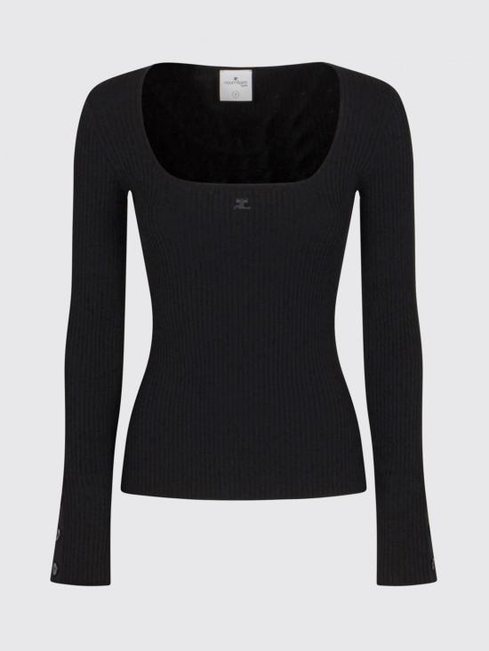 26SS 쿠레쥬 탑 126MTO479FI0001 9999 Black - COURREGES