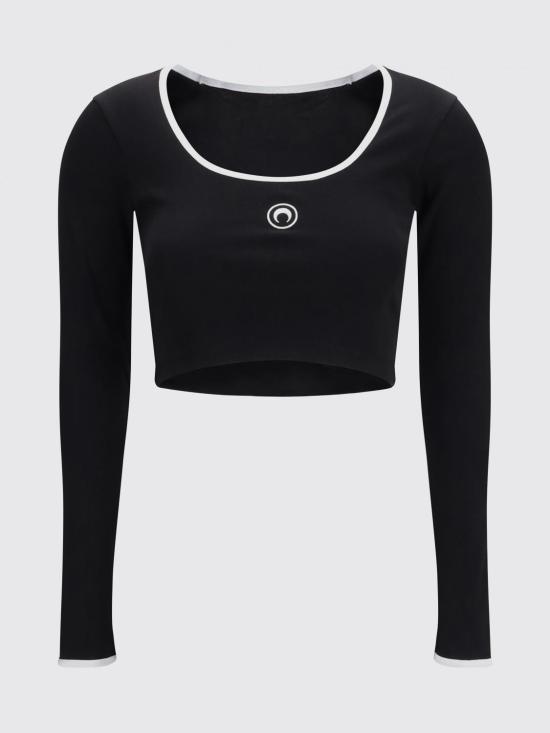 26SS 마린세르 긴팔 티셔츠 WTT033ACJER0008 BK96 Black - MARINE SERRE