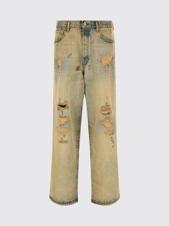 26SS 겐조 데님 팬츠 FG55DP4246Q8 DB Yellow - KENZO