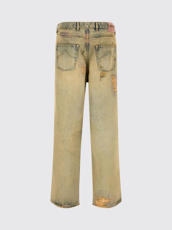 26SS 겐조 데님 팬츠 FG55DP4246Q8 DB Yellow - KENZO