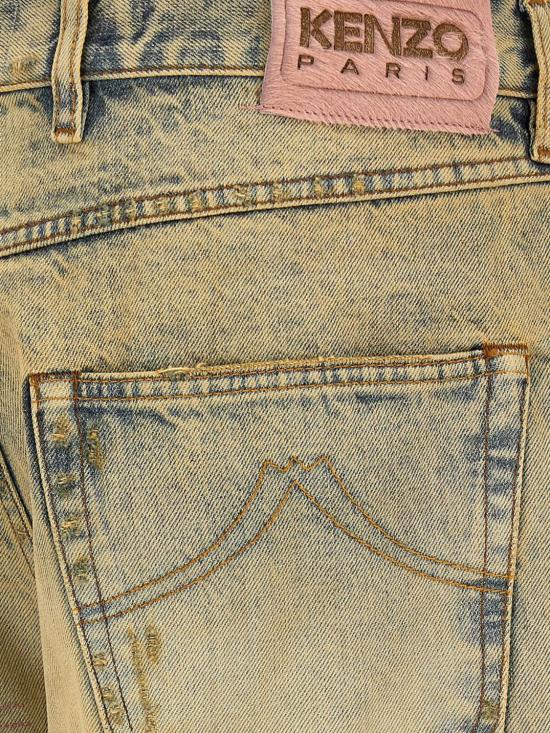 26SS 겐조 데님 팬츠 FG55DP4246Q8 DB Yellow - KENZO