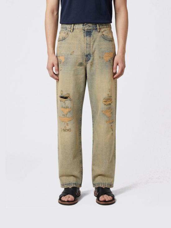 26SS 겐조 데님 팬츠 FG55DP4246Q8 DB Yellow