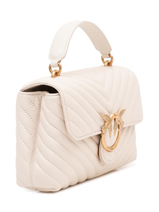 26SS 핑코 토트백 100044A0GK Z14Q BIANCO SETA ANTIQE GOLD - PINKO