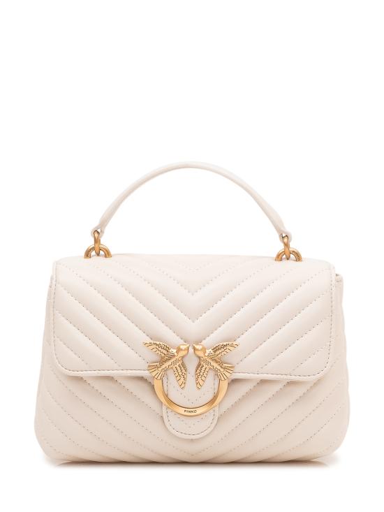 26SS 핑코 토트백 100044A0GK Z14Q BIANCO SETA ANTIQE GOLD