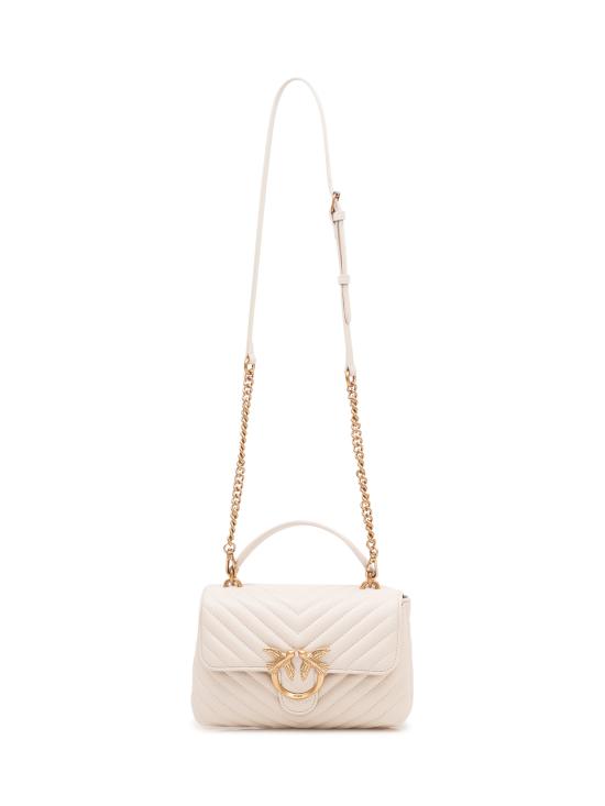 26SS 핑코 토트백 100044A0GK Z14Q BIANCO SETA ANTIQE GOLD - PINKO