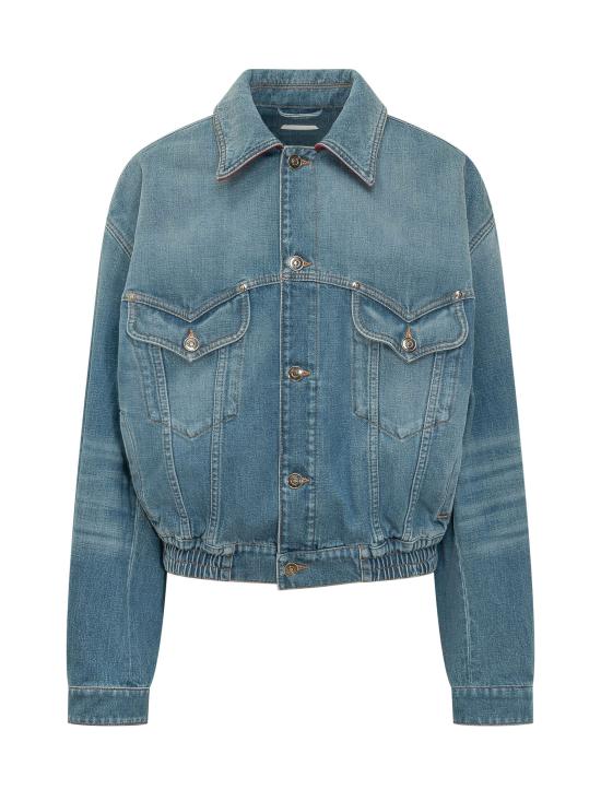 26SS 베르사체 데님 자켓 10236031A17921 2DC50 MEDIUM BLUE RED