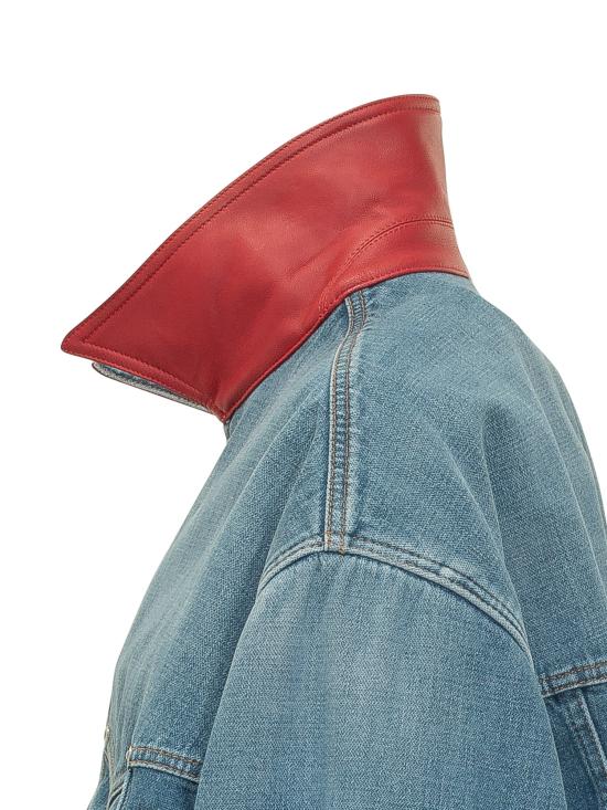 26SS 베르사체 데님 자켓 10236031A17921 2DC50 MEDIUM BLUE RED - VERSACE