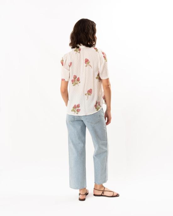  알릭스 오브 보헤미아 블라우스 위니 스트로베리 도트 셔츠 오프 화이트 - ALIX OF BOHEMIA