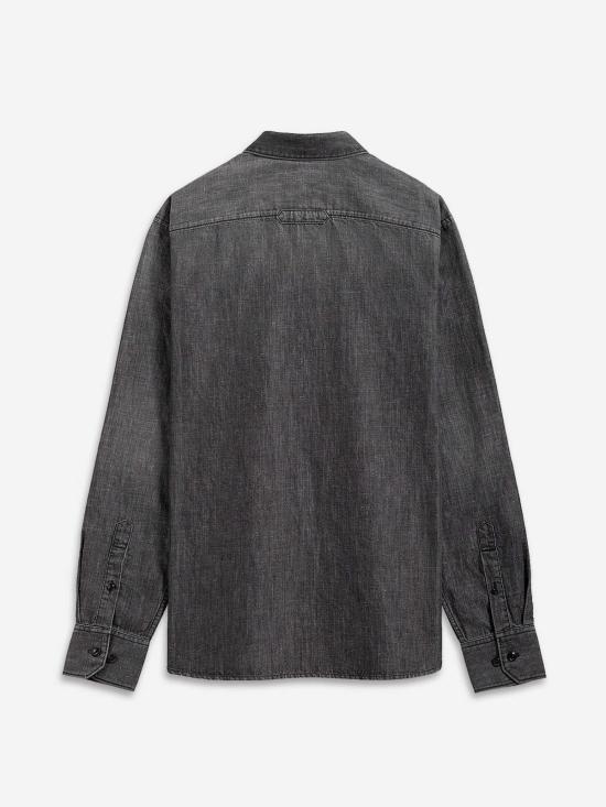  오엔에스 긴팔 셔츠 O.N.S 아서 데님  미드 블랙 - O.N.S