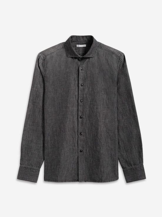  오엔에스 긴팔 셔츠 O.N.S 아서 데님  미드 블랙