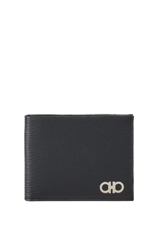 26SS 살바토레 페라가모 간치니 반지갑 66A064 685978 BLACK FERRAGAMO RED DOM