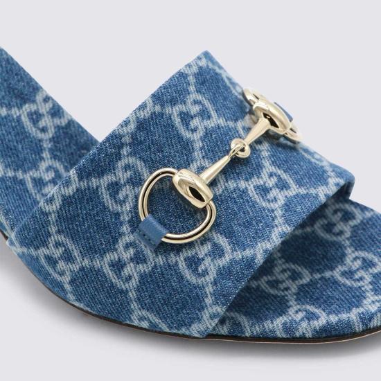  구찌 뮬/슬리퍼 코튼 데님 - GUCCI