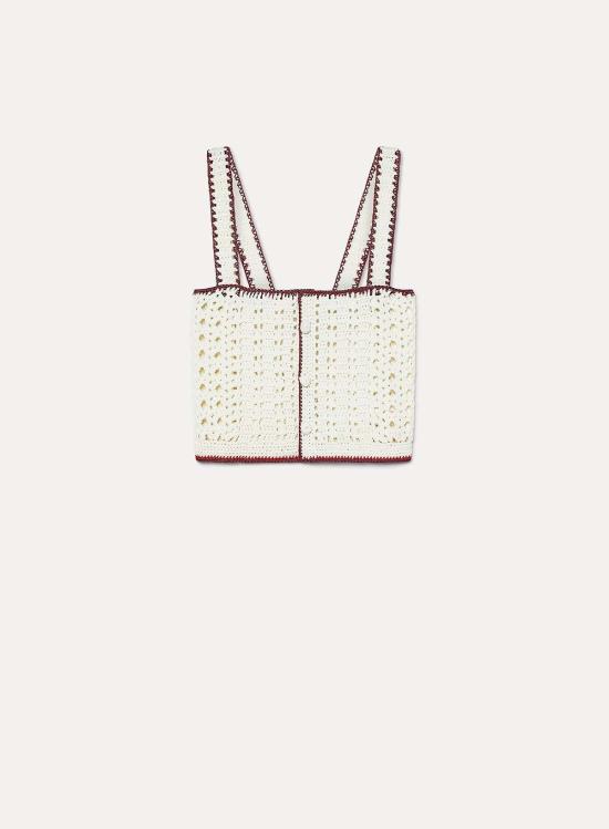  포르테포르테 스웨터 포르테 포르테 마이 탑 "케이블 럭스" 핸드 크로셰 탑 - FORTE FORTE