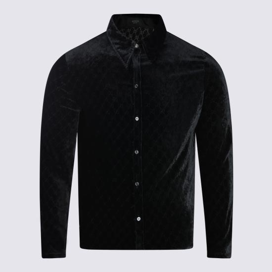  구찌 긴팔 셔츠 비스코스 실크 블렌드  블랙