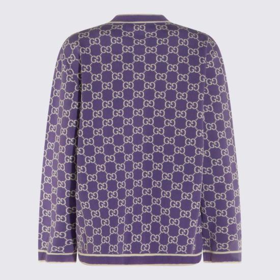  구찌 스웨터 바이올렛 코튼 니트 - GUCCI