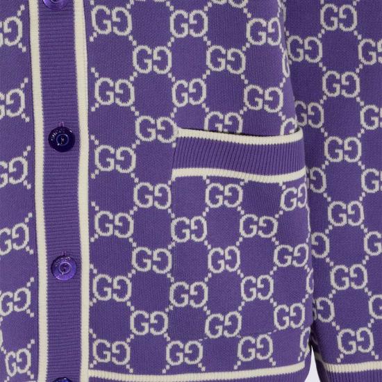  구찌 스웨터 바이올렛 코튼 니트 - GUCCI