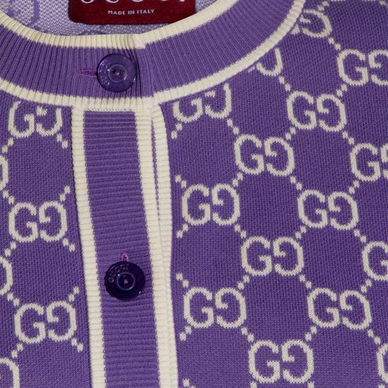  구찌 스웨터 바이올렛 코튼 니트 - GUCCI