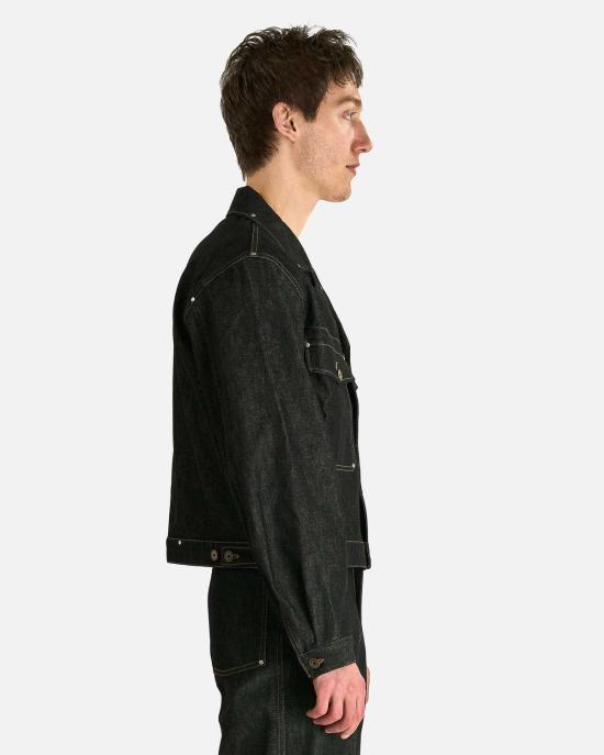  르메르 데님 자켓 스터드 장식이 있는  트러커 재킷 - LEMAIRE