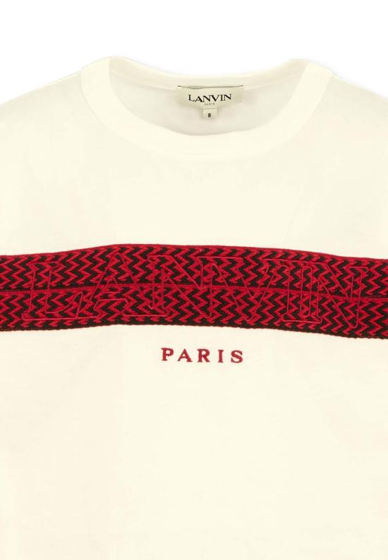  [키즈] 랑방 티셔츠 로고 티셔츠 (아이보리) (어린이용) - LANVIN
