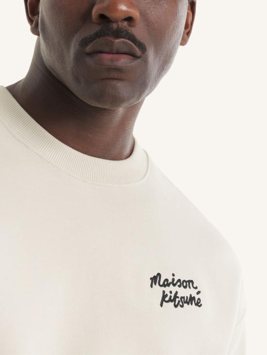 26SS 메종키츠네 핸드라이팅 컴포트 스웨트셔츠 MM00315KM0341 0304 Cream - MAISON KITSUNE