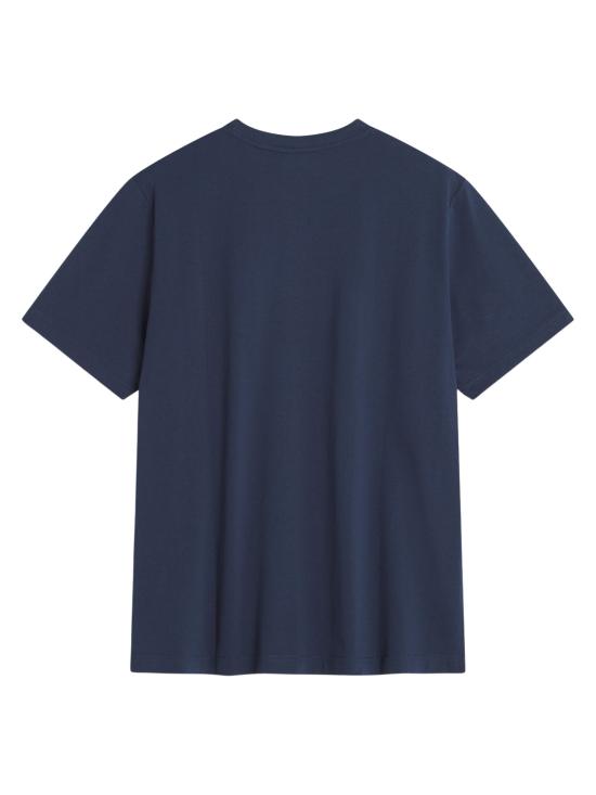 26SS 메종키츠네 핸드라이팅 컴포트 티셔츠 MM00126KJ7025 0414 Blue - MAISON KITSUNE