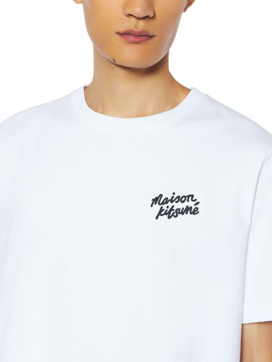26SS 메종키츠네 핸드라이팅 컴포트 티셔츠 MM00126KJ7025 M186 White - MAISON KITSUNE