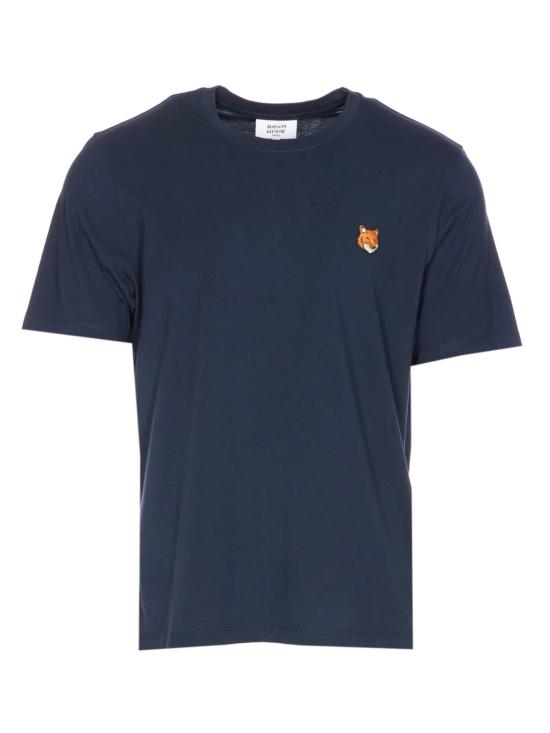 26SS 메종키츠네 폭스 헤드 레귤러 티셔츠 PM00107KJ7026 0413 Blue