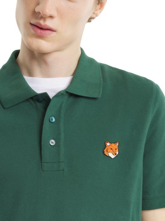 26SS 메종키츠네 폭스 헤드 레귤러 폴로 티셔츠 PM00209KP0002 P399 Green - MAISON KITSUNE