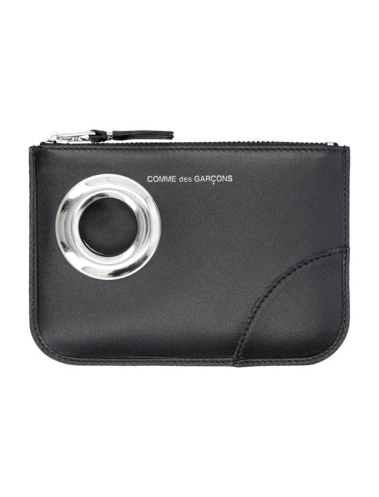 26SS 꼼데가르송 클래식 레더 라인 파우치 SA8100SE Black