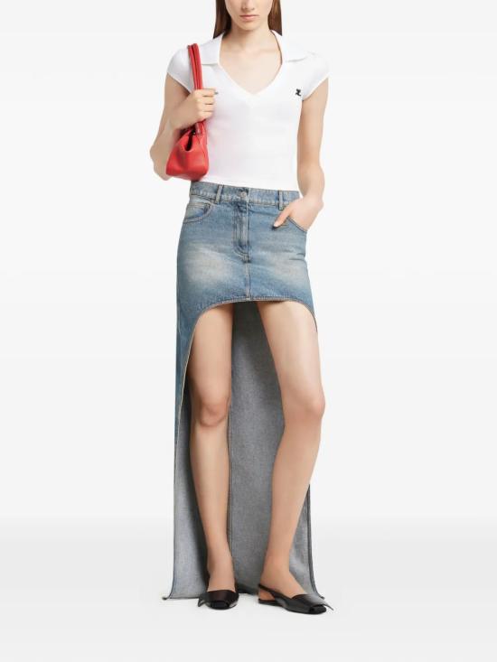 26SS 쿠레쥬 폴로 티셔츠 126JPO057JS0195 B166 Heritage white white - COURREGES