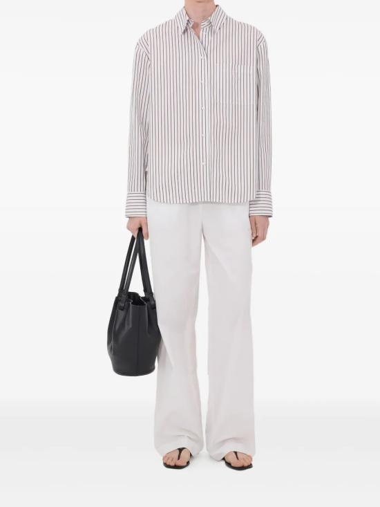 26SS 루루 드 세종 셔츠 MAUD DARK RED LIGHT BLUE Red blue - LOULOU DE SAISON