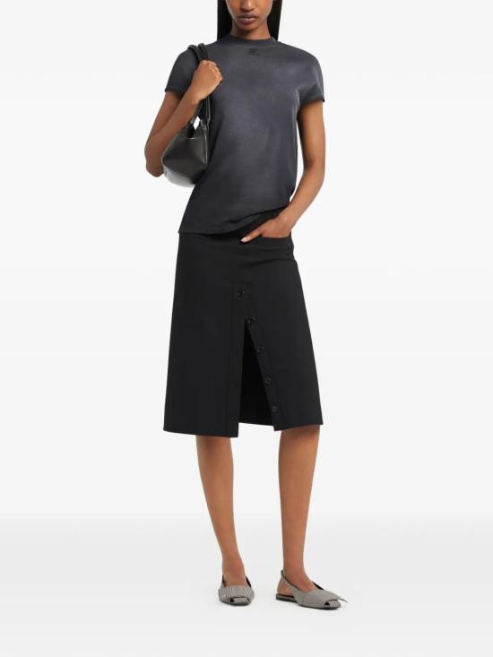 26SS 쿠레쥬 반팔 티셔츠 126JTS238JS0273 9999 Black - COURREGES