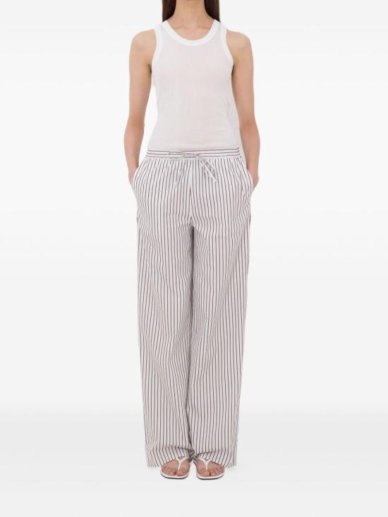 26SS 루루 드 세종 스트레이트 팬츠 CISCO DARK RED LIGHT BLUE Red blue - LOULOU DE SAISON