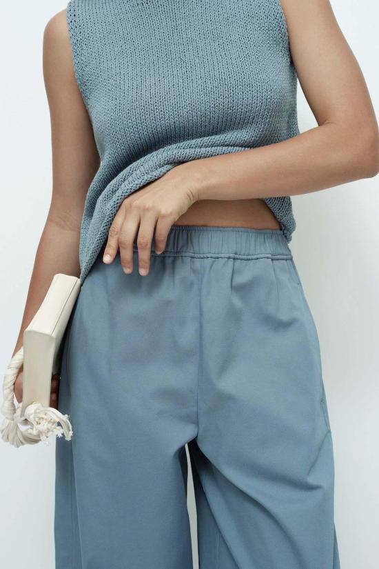  미정박 크롭 팬츠 박미정 크롭 벌룬 팬츠 블루 - MIJEONG PARK