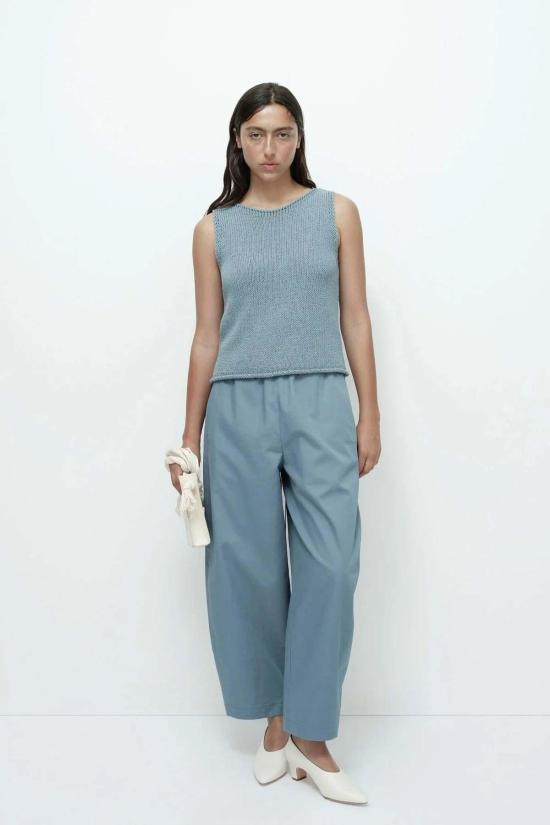  미정박 크롭 팬츠 박미정 크롭 벌룬 팬츠 블루 - MIJEONG PARK